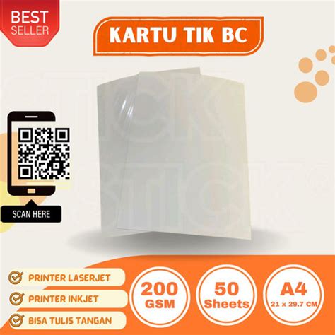 Jual Kartu Tik Gsm A Isi Lbr Kertas Hvs Bc Tebal For Inkjet