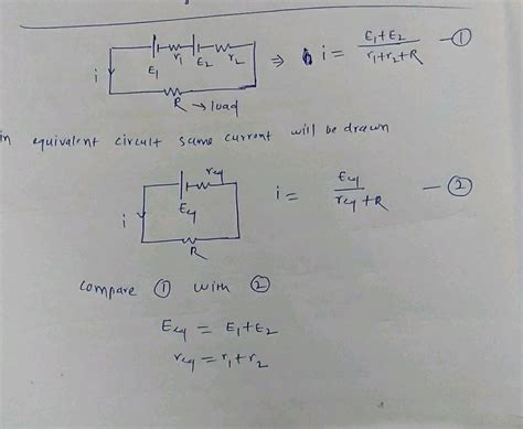 Derive The Expression The Emf And Internal Resistance Of A Single Cell Which Can Replace The