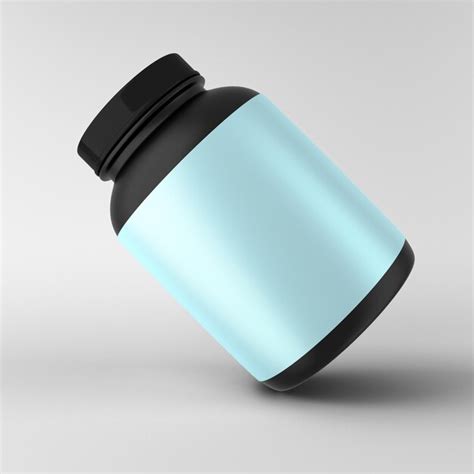 premium photo protein powder perspective side  white background