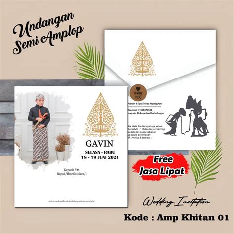 jual undangan khitan amplop semi amplop shopee indonesia