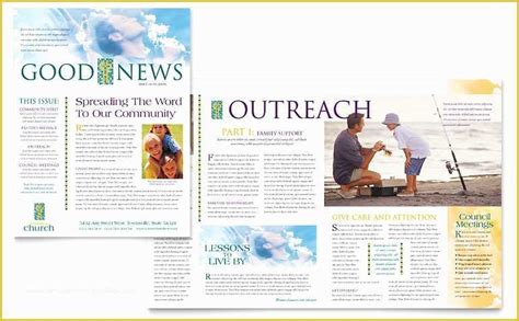 Free Publisher Newsletter Templates Of Christian Church Newsletter Template Word & Publisher ...