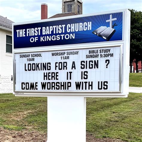 Church Sign for First Baptist Church of Kingston - Kingston, MO