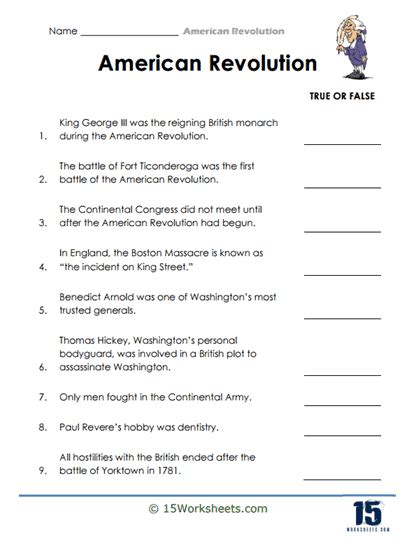 American Revolution Worksheets Worksheets Library