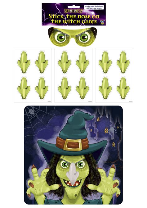 Pin The Nose On The Witch Halloween Party Game