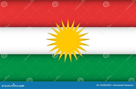 Flagge Von Kurdistan Stock Abbildung Illustration Von Land 153282590