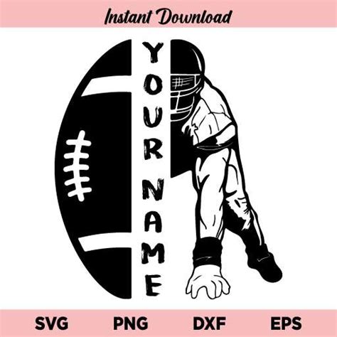 Football Svg Football Player Svg Football Silhouette Cricut Cut File