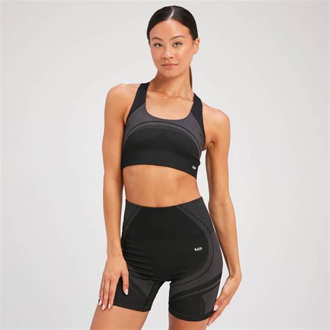 Mp Womens Tempo Ultra Seamless Sports Bra Black