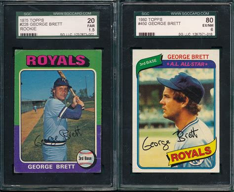 Lot Detail 197580 Topps Lot Of 2 George Brett Sgc W Rookie