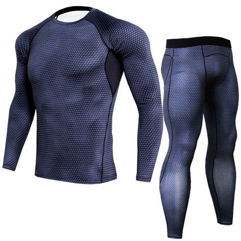 Ropa Deportiva de compresión para correr para hombre Camiseta larga y