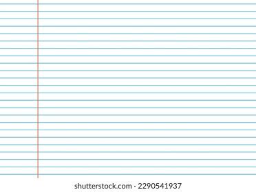 Notebook Ruled Paper Background Student Vector Stock Vector (Royalty ...