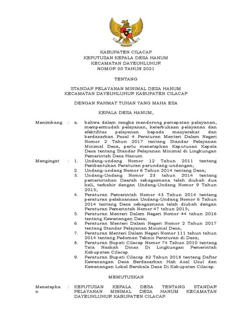 Contoh Sk Standar Pelayanan Pdf