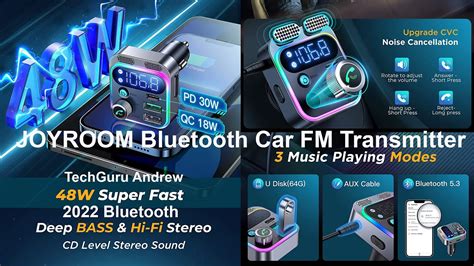 JOYROOM Bluetooth Car FM Transmitter PD QC3 48W YouTube