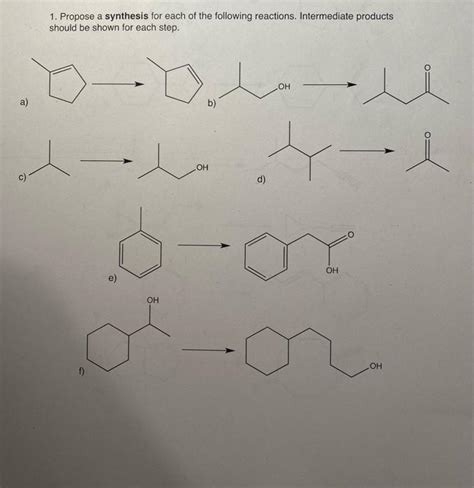 Solved Propose A Synthesis For Each Of The Following Chegg