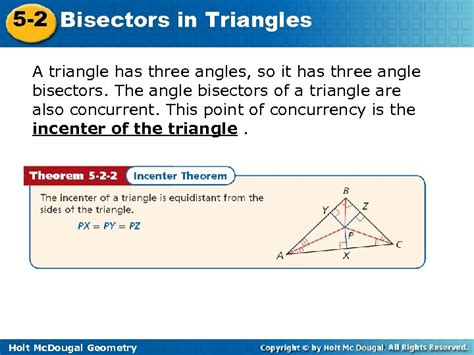 5 2 Bisectors In Triangles Section 5 2