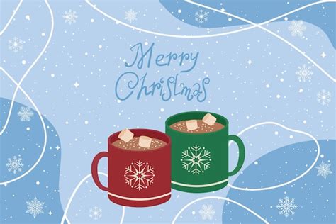 Premium Vector Hot Chocolate With Marshmallows