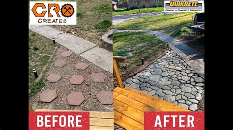 New Patio With Quikrete Walkmaker On A Budget Youtube