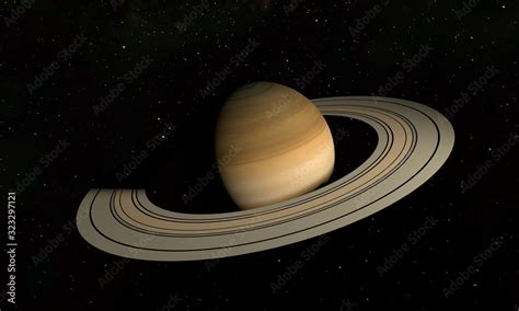 poster planet saturn  rings  satellites   space background