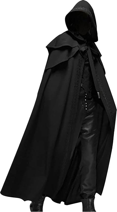 Amazon Mens Halloween Costume Sorcerer Robe Steampunk Hooded Cape