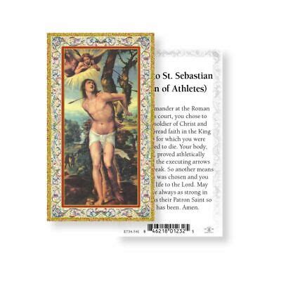 SAINT SEBASTIAN WITH Prayer to St. Sebastian - Paperstock Holy Card $1. ...