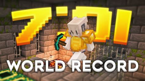 Minecraft Speedrun World Record 7 01 Youtube