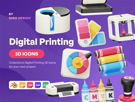 Digital Printing 3D Icon Pack - 15 Free Download Tools & Equipment 3D ...