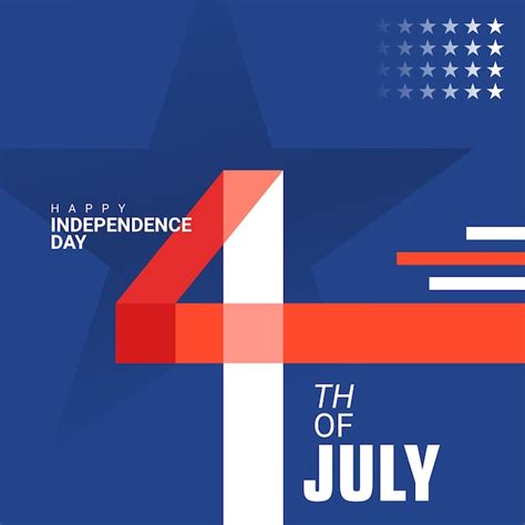 Premium Vector 4 Th Of July Poster Independence Day Template