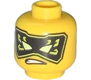 LEGO Yellow Dragons Rising Minifigure Lloyd Head Recessed Solid Stud