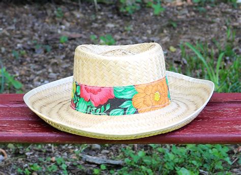 Vintage Panama Jack Style Straw Hat Etsy Hats Straw Hat Vintage