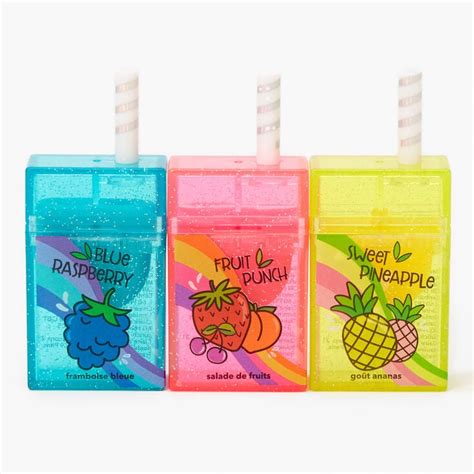 Juice Box Lip Balm Set 3 Pack Claires Us