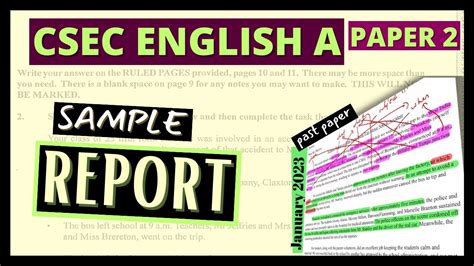 Csec English A Report Writing Made Easy Watch A Sample Report From Start To Finish Youtube