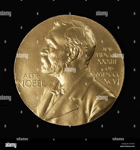 Nobel prize Medal.Alfred Nobel.Gold.Science.Front Stock Photo - Alamy