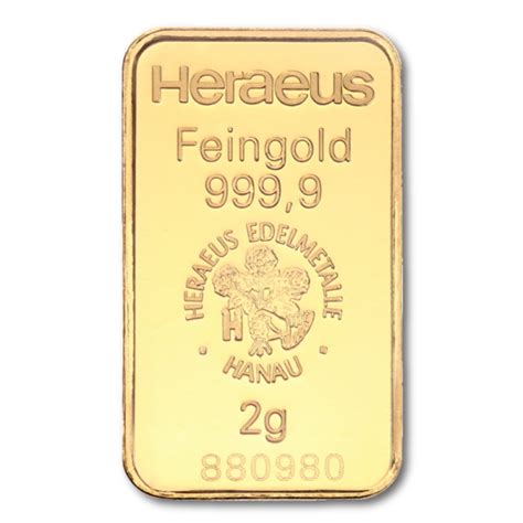 2g Goldbarren Kinebar Heraeus Baltic Edelmetalle