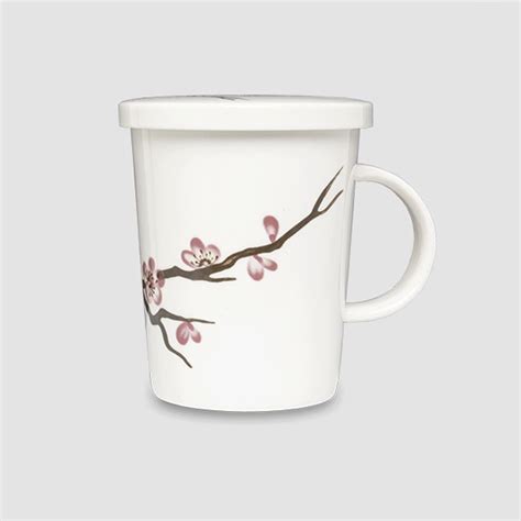 Porcelanowy Kubek Z Zaparzaczem Do Herbaty Sakura Brown House Tea