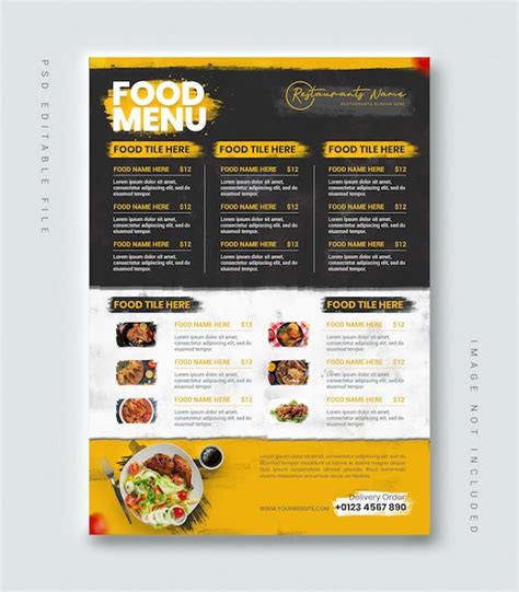 Premium Psd Restaurants Food Menu Poster Template 1911 Hot Sex Picture