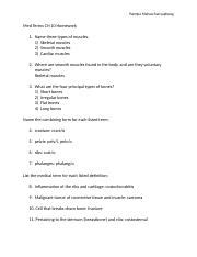 HSCI201 CH10 Homework Docx Pantipa Mahaschariyaphong Med Terms CH 10