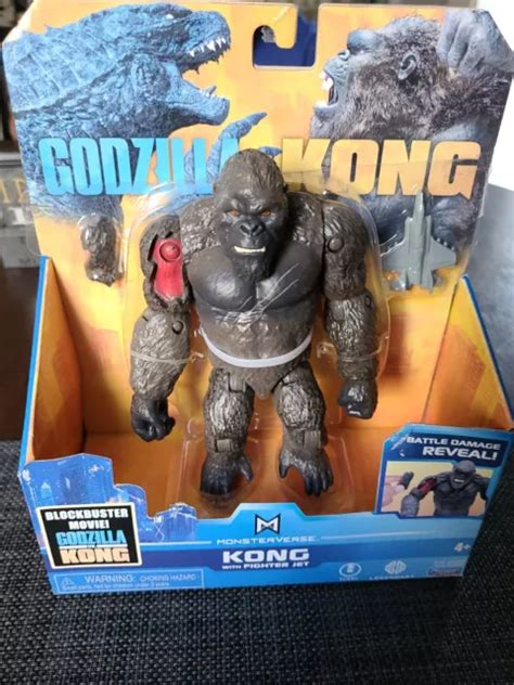 Playmates Toys Monsterverse Godzilla Vs Kong Kong With Fighter Jet