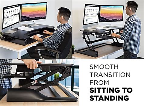 Mount It MI 7961 XL 48 W Height Adjustable Standing Desk Converter