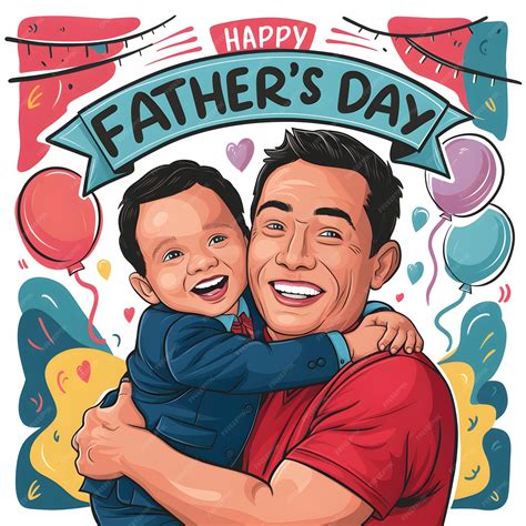 Premium Vector A Happy Fathers Day Illustration Celebrating The Best