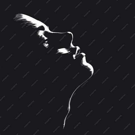 premium vector  silhouette human face