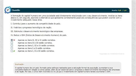 A formação do capital humano em uma sociedade está diretamente