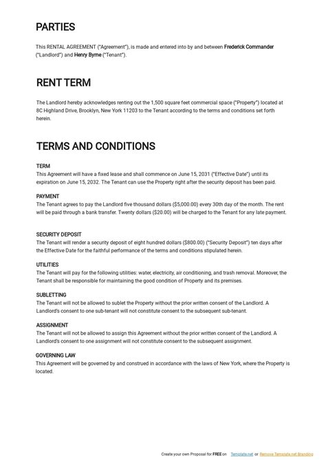 Salon Suite Lease Agreement Template