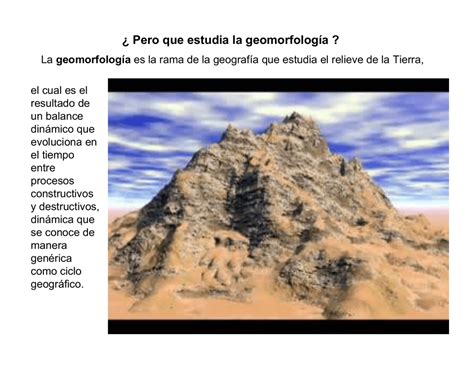 La Geomorfologia