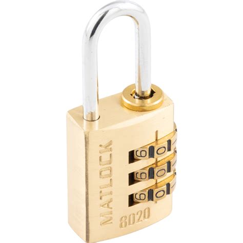 Matlock Combination Padlock Brass Bronze Mm Width Weatherproof