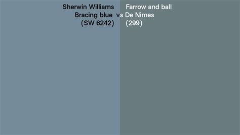 Sherwin Williams Bracing Blue Sw 6242 Vs Farrow And Ball De Nimes