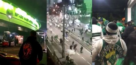 Briga Entre Torcidas Do Coritiba E Do Palmeiras Deixa Jovem Gravemente