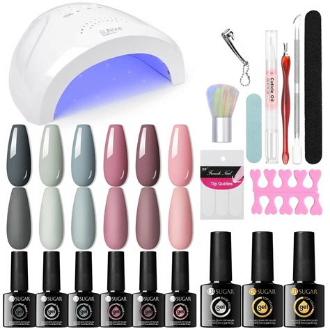 UR SUGAR UV Nagellack Set Mit UV Lampe 48W 6 Farben Gel Nagellack