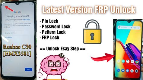 Realme C Pin Pettern Passcode Unlock Latest Version Rmx Frp