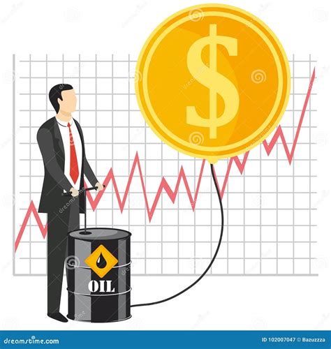 Rise Of Oil Prices Concept Vector Illustration Stock Vector Illustration Of Global Graphic