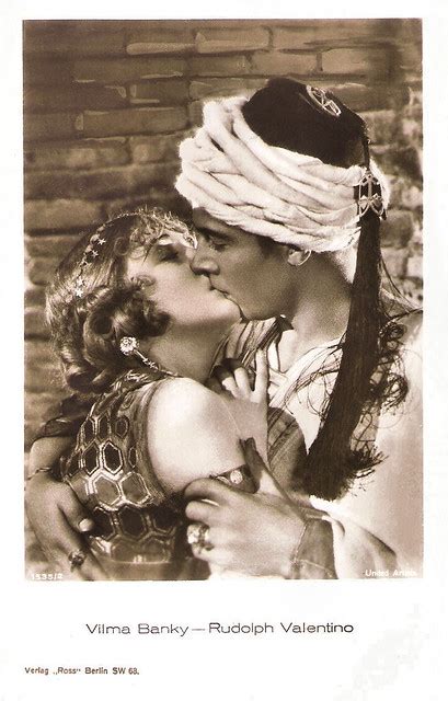 Vilma Banky And Rudolph Valentino In The Son Of The Sheik A