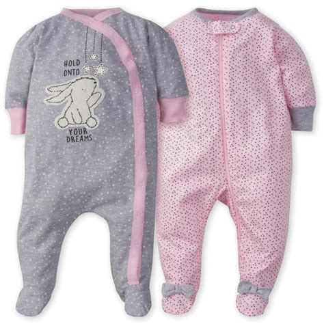 Gerber Pack Pijamas Tipo Footies Manga Larga Serie Sleep Play